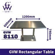 GVW【Rectangle Table】Meja Stainless Steel Working Table Meja Dapur Dining Table Set Meja Makan Stainless Steel Kitchen