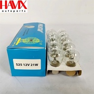 Philistar S25 Halogen Brake Light Bulb 12V 21W P21W White Bulb 1 Straight Pin (Code: Philistar S25 1