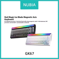 NUBIA GK67 Ice Blade Magnetic Axis Keyboard for Esports Games, Wired Magnetic Axis Gaming Keyboard