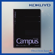 Kokuyo Campus Soft Ring Notebook Semi B5 Dot Pattern B Ruled 40 Sheets Black Purple S-S111BT-DV