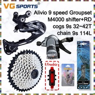 INTNERSON Alivio Groupset 9 speed RD Bike M4000 shifter 9 speed Groupset MTB Cassette cogs 9 speed