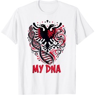 Skenderbeg Albania My Dna Kosovo Flag Proud Albanian T-Shirt