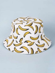香蕉印花時尚漁夫帽