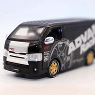 ERA 1/64 Hiace Advan Hiace Advan Racing Transporter Model Alloy Car Ornaments