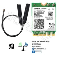 Intel Wifi 6 AX200 802.11ax BT 5.1 AX universal antenna mhf4 AX200NGW