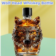 Wolf Head Crown Top Whiskey Bottle Animal Wine Bottle Whiskey Bottle