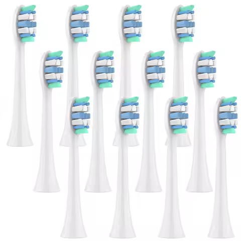 Replacement Toothbrush Brush Heads Compatible with Philips Sonicare and More Click-on Handles 2100 4