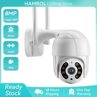 Hamrol 8MP 4K Outdoor Mini Wireless PTZ IP Camera Auto Tracking 5MP 2MP Color NIght Vision Audio 108
