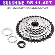 【Hot sale】SUNSHINE MTB Cassette 9 Speed 42T Mountain Bicycle Freewheel For Shimano