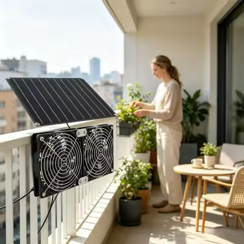 15W 20W Solar Dual Fan Cooling System IPX7 Waterproof Quiet High Airflow 3200RPM Vent Exhaust with S