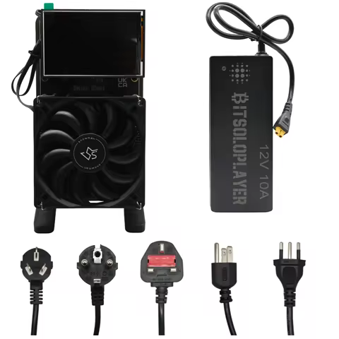 New 3.5inch Screen Bitaxe 6TH/s NerdQaxe++ Rev 6.1 ASIC Chip 100W Home Solo BTC LTC DOGE Lottery Min