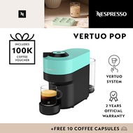 Nespresso Vertuo Pop Coffee Machine, Aqua (Mesin Kopi)