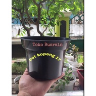 18. KOPENG BLACK POT 17 DIAMETER 16 CM - FLOWER POT SIMILAR TO TANI 17 BLACK 17