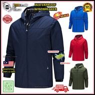 🔰 [LOCAL SHOP] 🔰 Jacket Windbreaker Waterproof Unisex Bomber Windproof Hiking Baju Hoodie NL