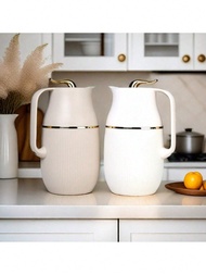 1000ml Thermal Coffee Carafe, Double-Wall Insulated Bottle Keeps Hot Drinks Hot For 12hrs/Cold For 2