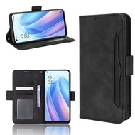 Multi-Card Slots Casing Oppo Reno 7 Pro 5G Wallet Case Oppo Reno7 5G PU Leather Magnetic Buckle Flip Cover