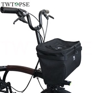 TWTOPSE 15L MINI Bicycle Basket For Brompton Folding Bike Fit 3SXITY PIKES 3 Holes Dahon Tern Fnhon Bag Cycling Portable Bags Accessory