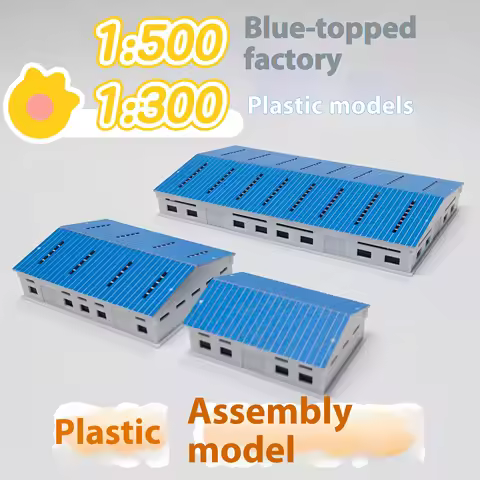 Simulation Factory Plastic Factory Assembly Building Sand Table Model 1/300/500 Small-scale Mini Fac