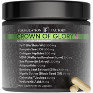 Formulation Factory Crown of Glory 10-in-1  Maximizer, DHT Blocker with Saw Palmetto, Fo-Ti, Collage