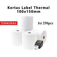 Thermal Label Barcode 100x150 A6 Kertas Stiker Thermal Isi 250