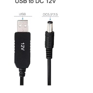 Quality!! Usb Cable Converter 5V to 12V DC Adapter Replacement Cable....