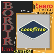 HP-457 PATCH EMBROIDERY LOGO/ EMBLEM GOODYEAR TRAVESIUM LOGO