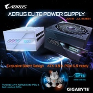 # GIGABYTE AORUS ELITE [P850W/P1000W] 80+ Platinum ATX 3.0 PCIe 5.0 Fully Modular PSU #