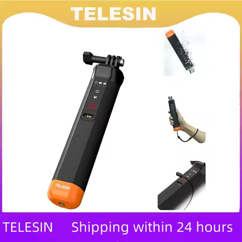 TELESIN Buoyancy Bar Selfie Stick Waterproof Selfie Stick for Gopro Hero 9 10 11 12 with Hand Strap 