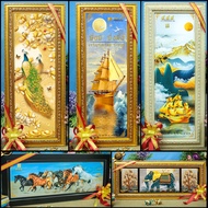 Lucky Picture Frame To Enhance Feng Shui (Prim + Laminated Picture) 55cm x 24cm Photo Frame Wall Dec