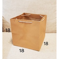 Plain paper bag 18x18x18 brown paper bag kraft paper bag samson food souvenir shopping