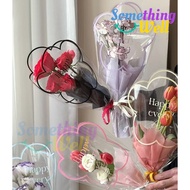 Bouquet Wrapping Bag (1 Piece) Transparent Happy Every day Pattern Ready-Made Flower Paper