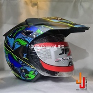 JPX Supermoto Pattern Helmet (Regular Color) (2 / Double Visor) (Anti Theft) (100% Original JPX)
