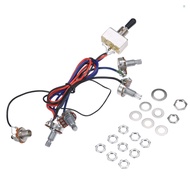 Prewired Wiring Kit for LP Electric Guitar 2T2V 500K Pots 3 Way Toggle Switch Wiring Set with Jack f