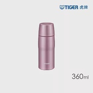 TIGER虎牌 304不鏽鋼保溫杯_日本製超輕量霧面附杯蓋360ml(MJD-A036) 粉紅