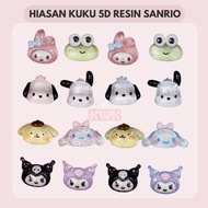 (5 PCS) SANRIO 5D Nail Art Decorations / Nail Art Accessories Premium Resin DIY Nail Art
