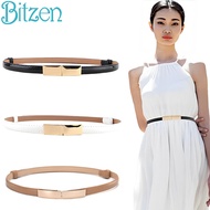 Bitzen Women's Slim Leather Belt Women's Waist Belt Women's Belt Women's Belt