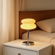 Lampu Meja Kaca Macaron Wireless | Lampu Hiasan Aesthetic | Touch Sensor 3 Warna | Hadiah Untuk Girl