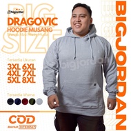 HITAM Men's plain hoodie BIG size XXXXL oversized jumbo black hoodie 3XL 4XL 5XL 6XL 7XL 8XL ORIGINA