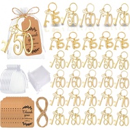10pcs/Set Gold Bottle Openers For 15th, 50th, 60th, 70th, 80th Birthdays, Suitable As Birthday Party