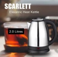 SCARLETT SC-20 Electric Heat Kettle Jug Cordless Detachble Automatic Switch Cerek Masak Pemanas Air 2.0
