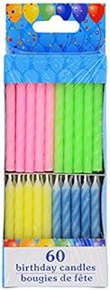 Birthday Candles, (60, Pastel)