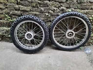 Roda Set Ori KLX S Copotan Motor Wheelset Original KLX-G Ring 16/19