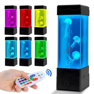Creative Jellyfish Light Led Aquarium Night Light Colors Changing Remote Control Relax Bedside Table Light For Home Bedroom