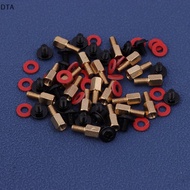DTA 60Pcsputer PC Case Motherboard Riser Screws 6-32-M3 Insulation Washers For Case Fans 6.5mm Brass