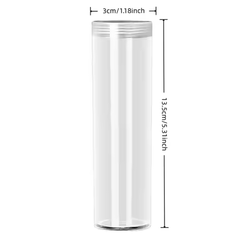 Clear Coin Storage Tube Unbreakable Coin Storage Tube Cylinder Coin Storage Holders Airtight For Hom