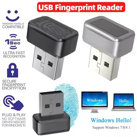 Mini USB Fingerprint Recognition Device For Win10/Win11 PC Laptop Hello Biometric Scanner Security K