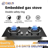 Double burner Glass gas stove household embedded dual purpose gas stove  desktop stove stainless steel gas stove rack/gas stove rack stand