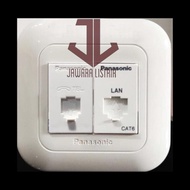 TELEPHONE OUTLET + CAT6 CAT 6 DATA OUTLET + PANASONIC FRAME