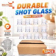 BULTO HUB SHOT GLASS 1BOX (12PCS) thick glass Shot Glass / Clear Glass Durable, Elegant shot glass