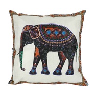 Indian Knitted Elephant Cotton Linen Throw Pillow Case Cushion Cover Decor